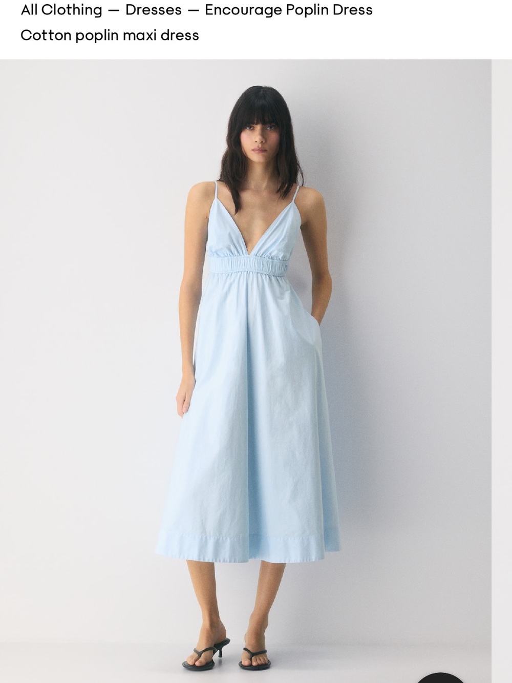 Aritzia Light Blue Cotton Poplin Dress- dry cleaned